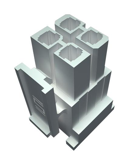 IPBD-02-S-K . CONNECTOR HOUSING, RCPT0, 2WAYS SAMTEC