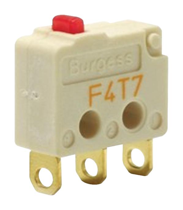 F4T7GPUL MICROSWITCH, PLUNGER, 1CO, 5A, 250V SAIA-BURGESS