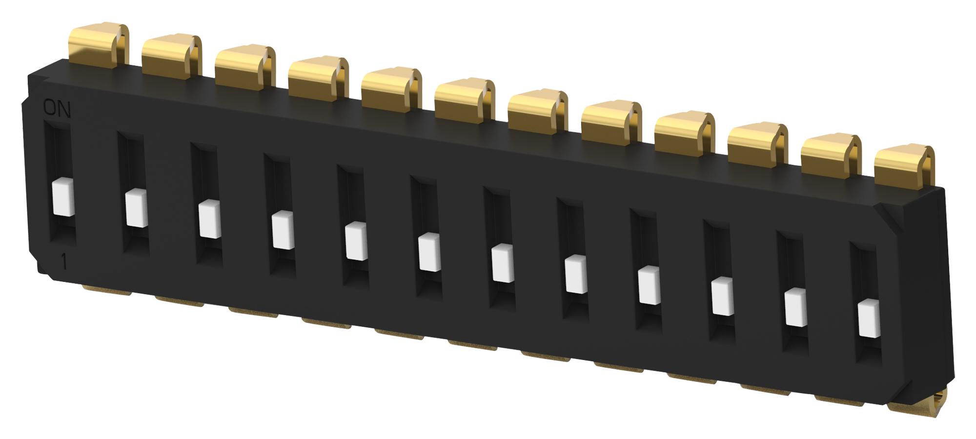 EDS12SNRSTU04Q DIP SWITCH, 12POS, SPST, SLIDE, SMD ALCOSWITCH - TE CONNECTIVITY