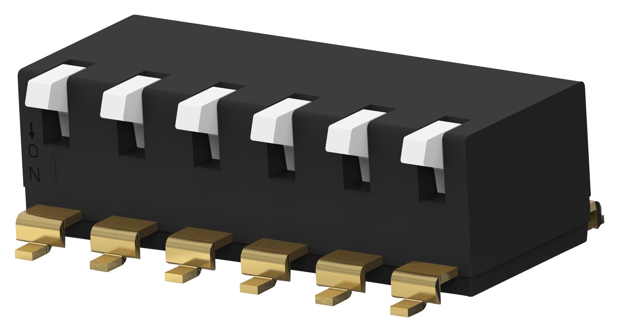 EDSP06SGLNNTR04 DIP SWITCH, 6POS, SPST, PIANO KEY, SMD ALCOSWITCH - TE CONNECTIVITY