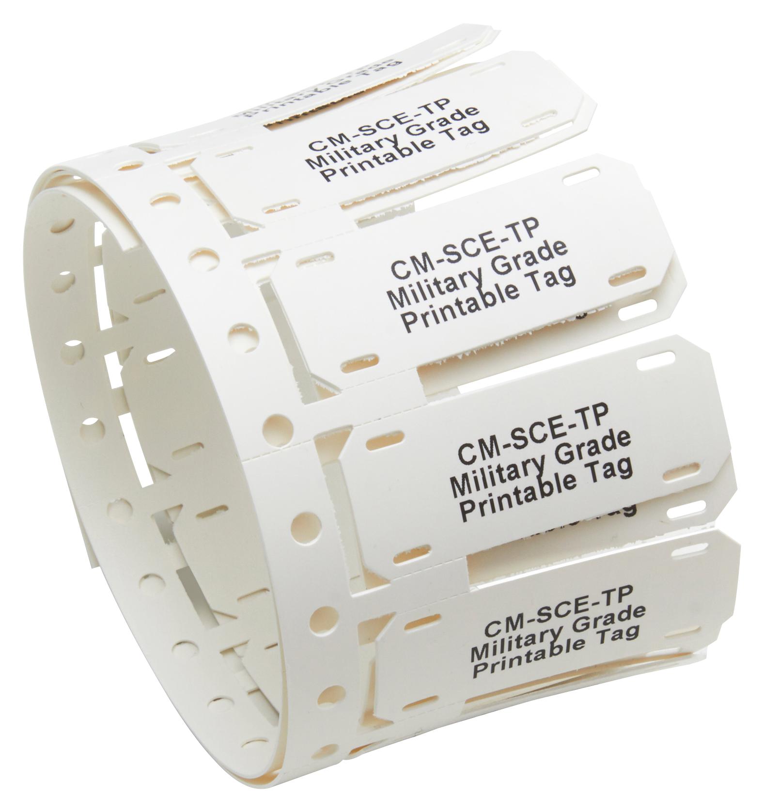 CM-SCE-TP-1/4-6H-9 CABLE MARKER, PO, 6.4MM X 50.8MM, WHITE RAYCHEM - TE CONNECTIVITY