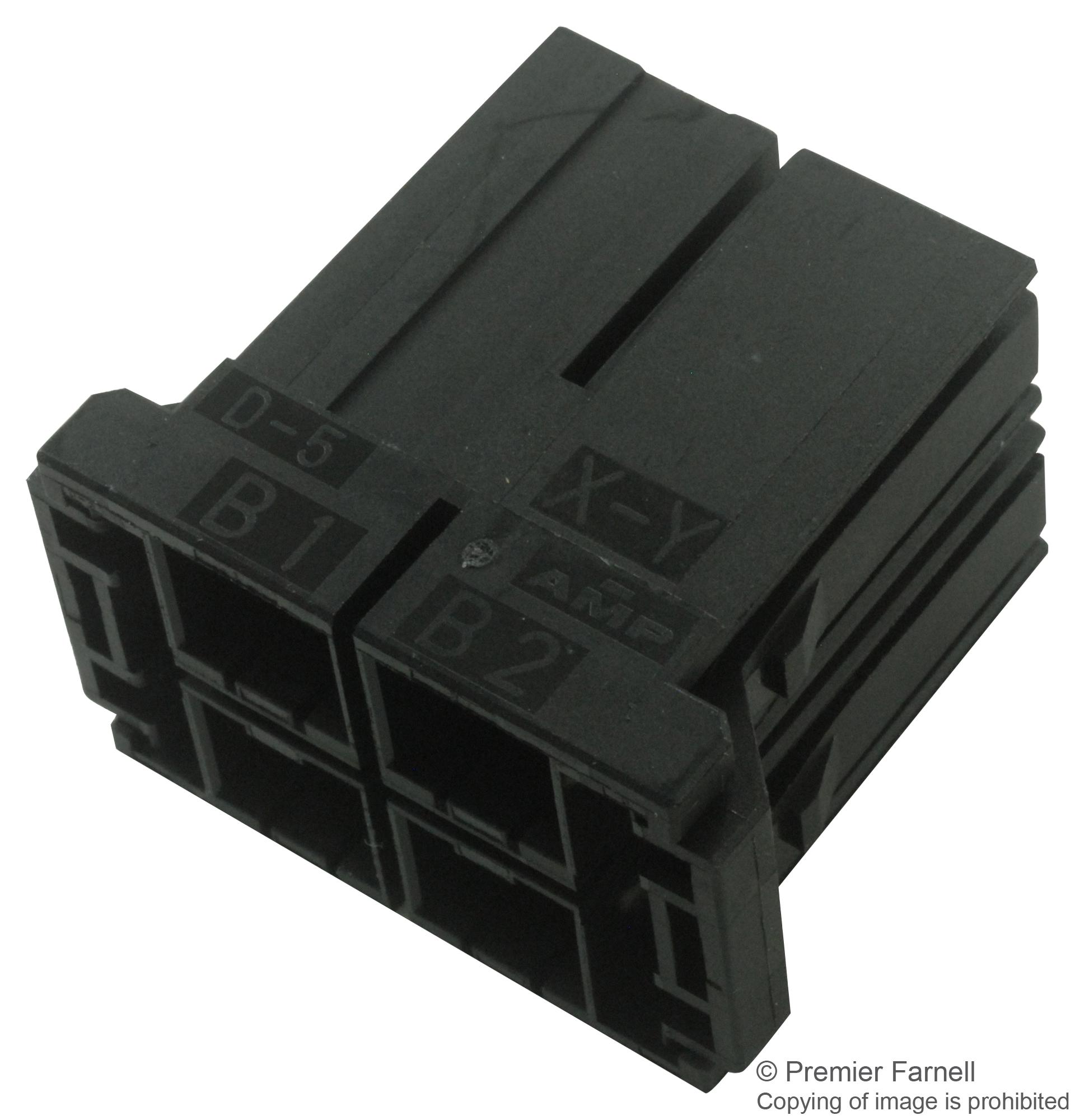 3-917807-2 RCPT HOUSING, 4POS, GF POLYESTER, BLACK AMP - TE CONNECTIVITY