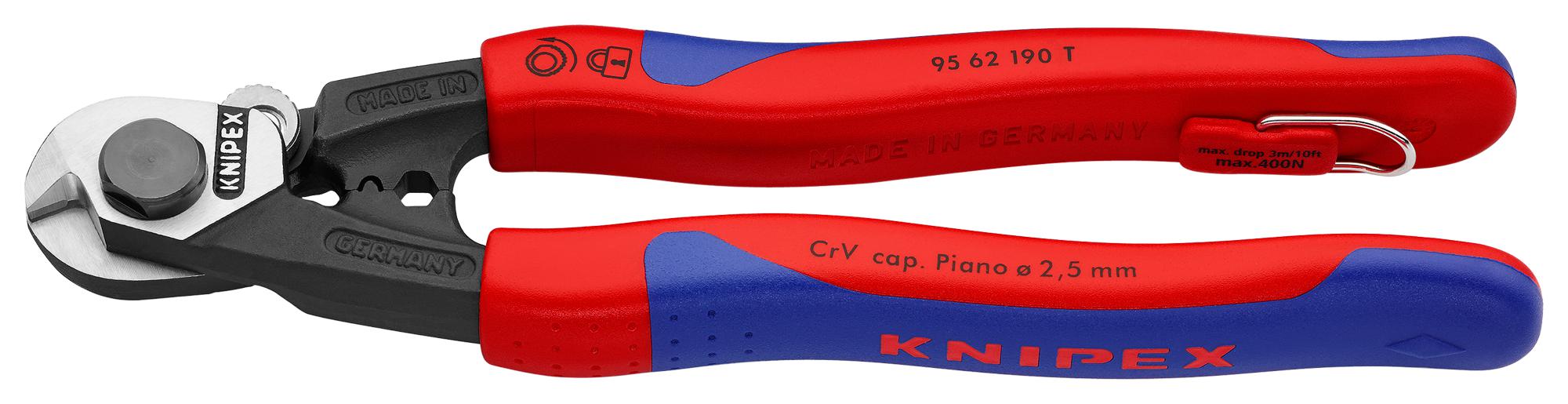 95 62 190 T WIRE CUTTER, 7MM, 190MM KNIPEX