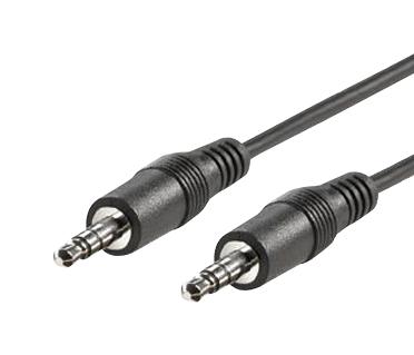 11.09.4505 AUDIO CABLE, 3.5MM STEREO PLUG, 5M, BLK ROLINE