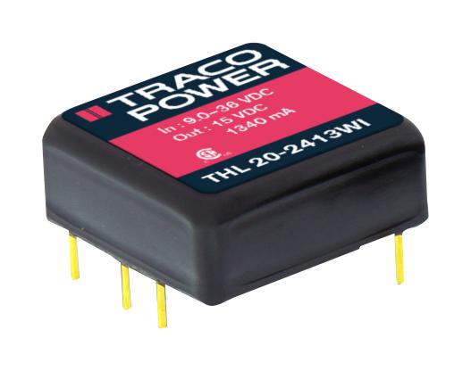 THL 20-4822WI DC-DC CONVERTER, 2 O/P, 20W TRACO POWER