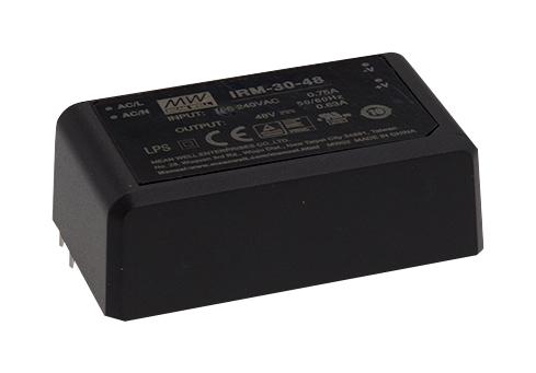 IRM-30-5 POWER SUPPLY, AC-DC, 5V, 6A MEAN WELL