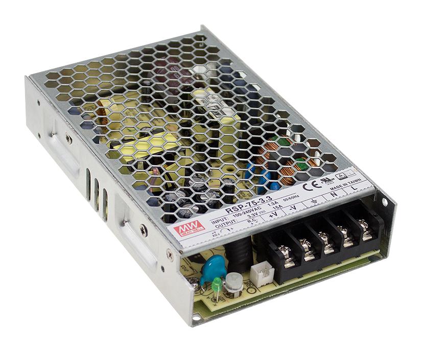 RSP-75-7.5 POWER SUPPLY, AC-DC, 7.5V, 10A MEAN WELL