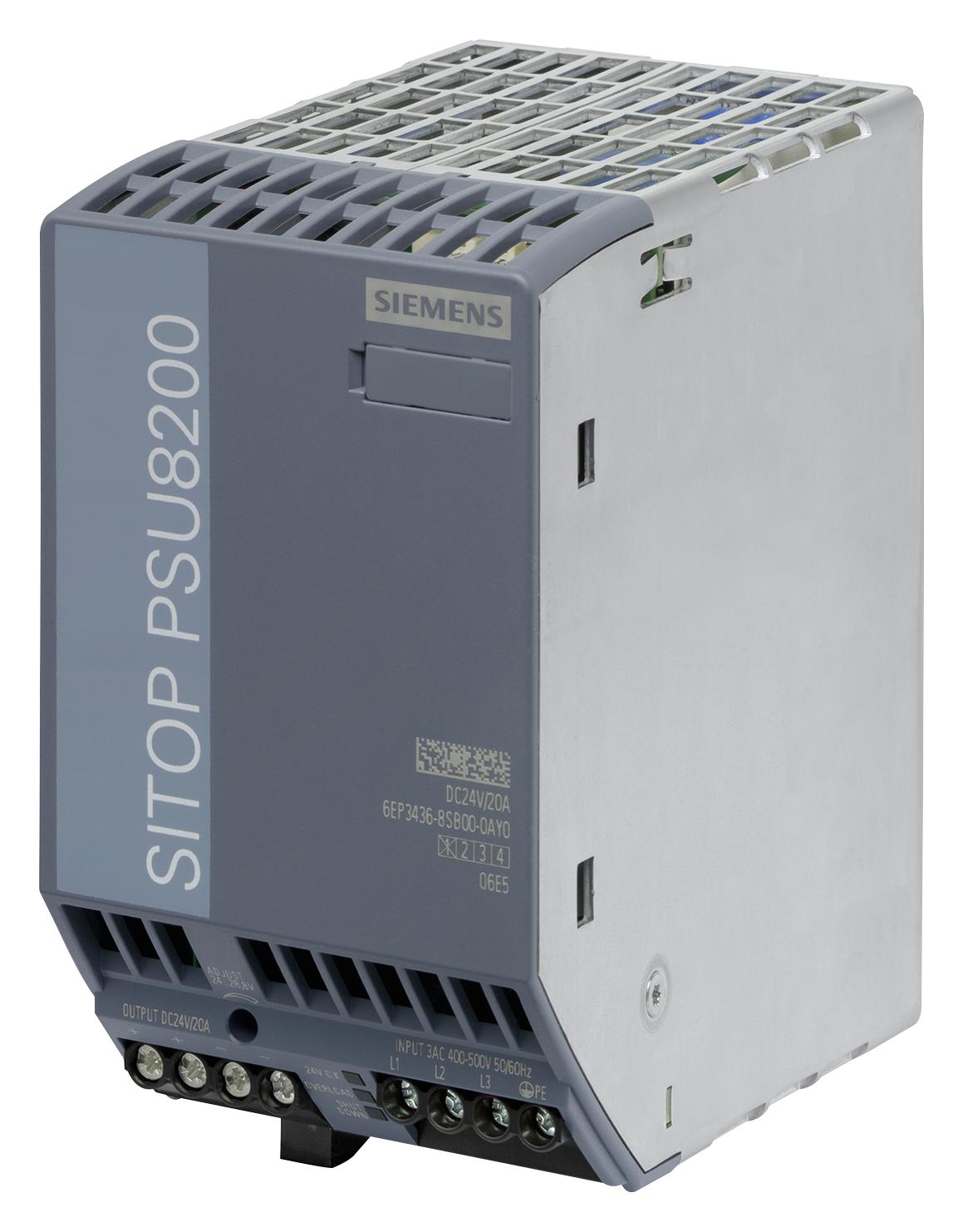 6EP3436-8SB00-0AY0 POWER SUPPLY, AC-DC, 24V, 20A SIEMENS