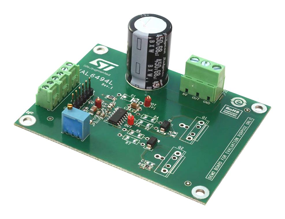 EVAL6494L DEMO BOARD, GATE DRIVER, MOSFET/IGBT STMICROELECTRONICS