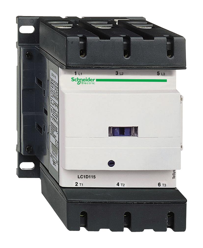 LC1D115F7 CONTACTOR, 3PST-NO, 110V, DIN RAIL/PANEL SCHNEIDER ELECTRIC