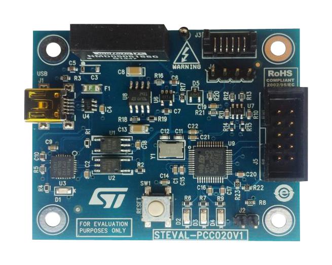 STEVAL-PCC020V1 EVAL BOARD, USB TO I2C / UART BRIDGE STMICROELECTRONICS