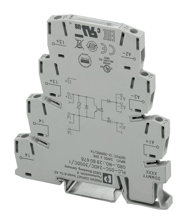 2980678 SOLID STATE RELAY, 1A, 12-300V, DIN RAIL PHOENIX CONTACT