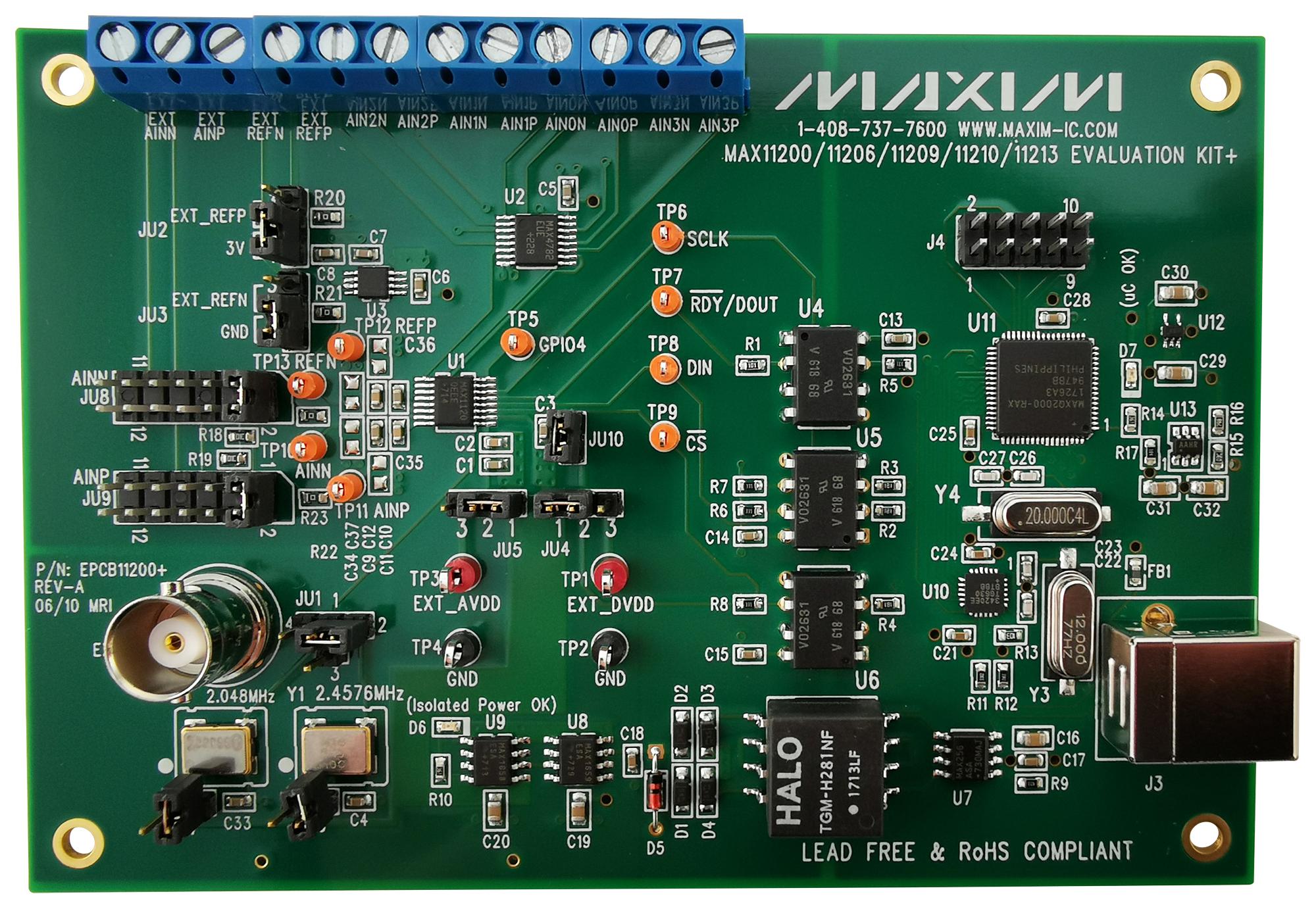 MAX11200EVKIT+ EVALUATION KIT, DELTA-SIGMA ADC MAXIM INTEGRATED / ANALOG DEVICES