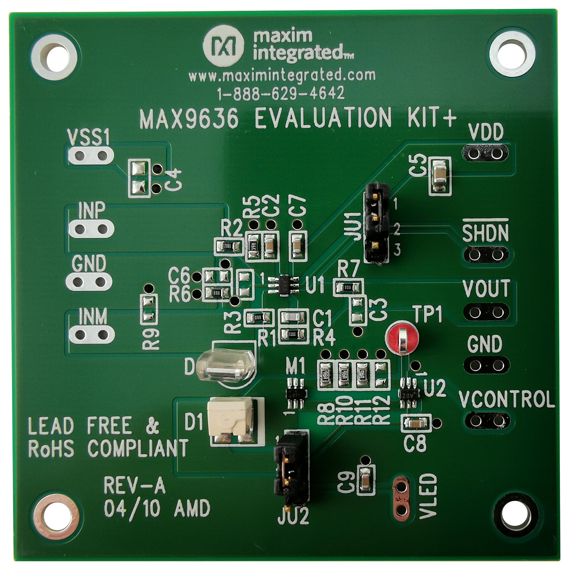 MAX9636EVKIT+ EVALUATION KIT, OPERATIONAL AMPLIFIER MAXIM INTEGRATED / ANALOG DEVICES