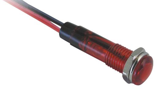 MCR9-120L1-11-RR3 LED INDICATOR, RED, 7.2MM, 0.02A, 12VDC MULTICOMP PRO
