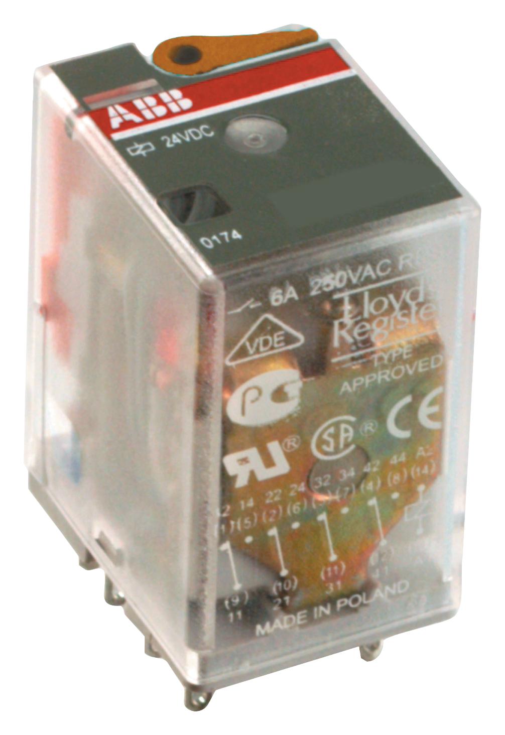 1SVR405611R0000 POWER RELAY, DPDT, 12A, 250V, SOCKET ABB