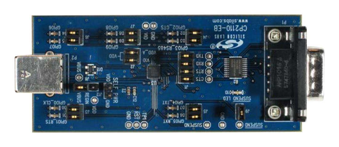 CP2110EK EVAL KIT, USB TO UART BRIDGE SILICON LABS