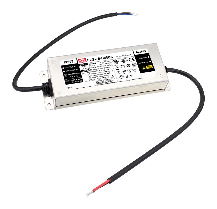 ELG-75-C700 LED DRIVER PSU, AC-DC, 107V, 0.7A MEAN WELL