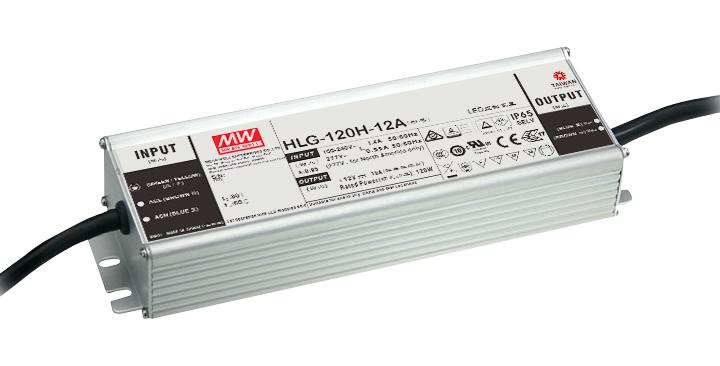 HLG-120H-12 LED DRIVER PSU, AC-DC, 12V, 10A MEAN WELL