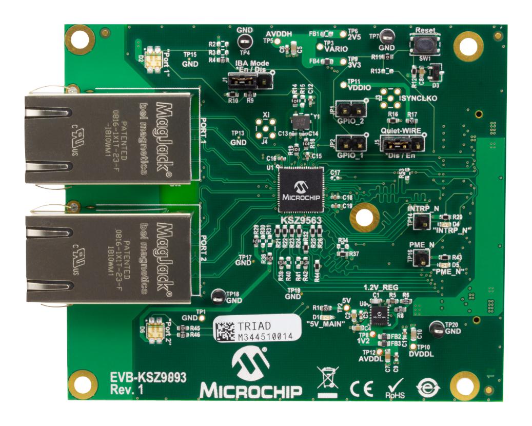 EVB-KSZ9893 EVAL BOARD, GIGABIT ETHERNET SWITCH MICROCHIP