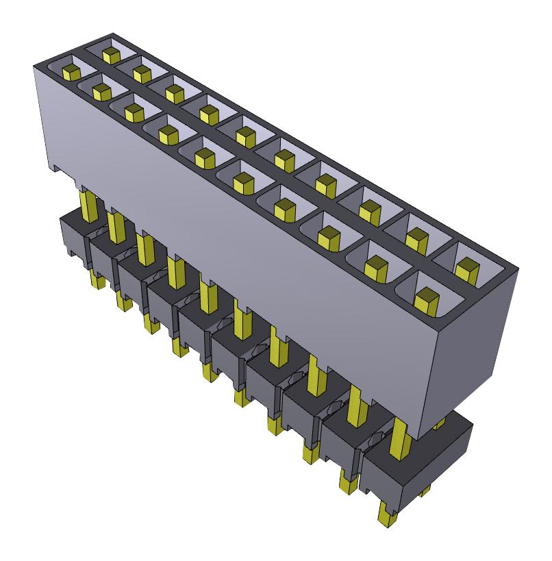 IPT1-110-04-L-D CONNECTOR, HEADER, 20POS, 2ROW, 2.54MM SAMTEC