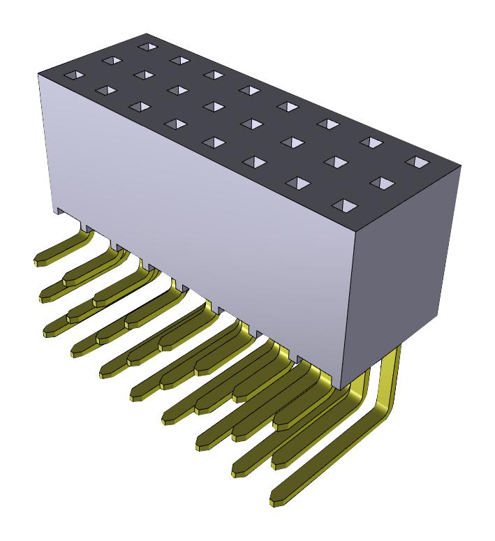 SSW-108-02-G-T-RA CONN, RCPT, R/A, 24POS, 3ROW, 2.54MM SAMTEC