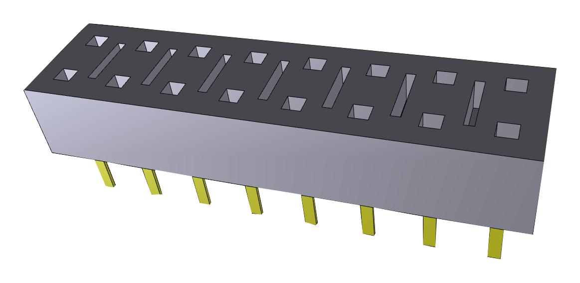 HLE-108-02-L-DV-TE CONNECTOR, RCPT, 16POS, 2ROW, 2.54MM SAMTEC