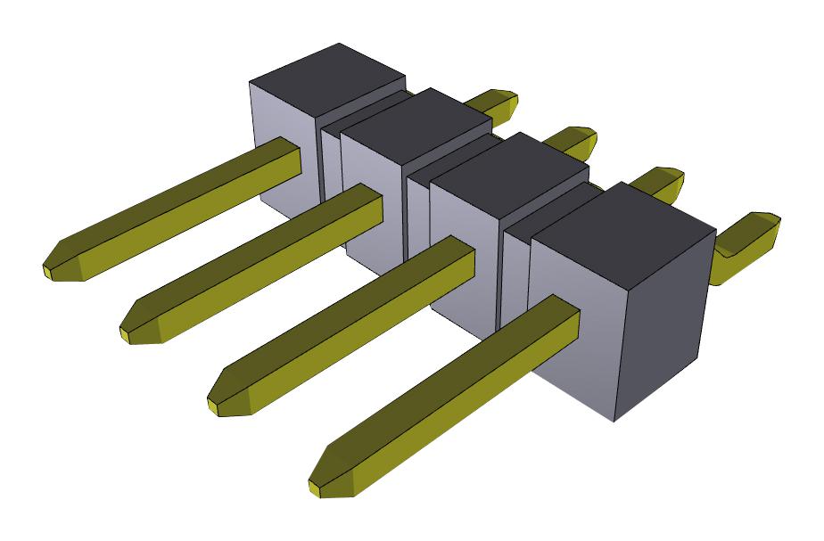 TSM-104-01-L-SH CONNECTOR, HEADER, 4POS, 1ROW, 2.54MM SAMTEC