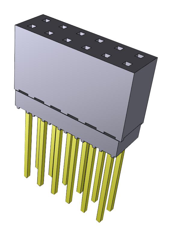 ESQ-106-14-G-D CONNECTOR, 12POS, RCPT, 2.54MM, THT SAMTEC