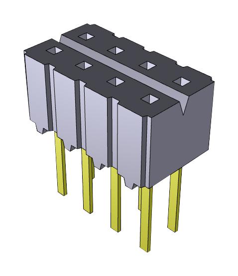 CES-104-02-T-D CONNECTOR, RCPT, 8POS, 2ROW, 2.54MM SAMTEC