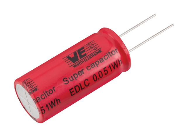 850617021001 SUPERCAPACITOR, 5F, 2.7V, RADIAL WURTH ELEKTRONIK