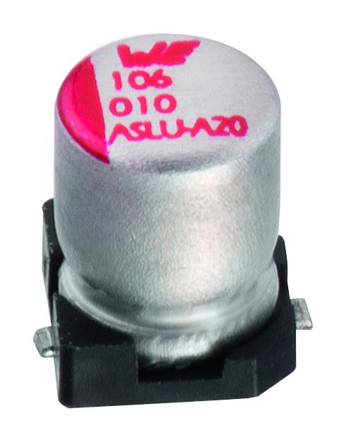 865090468011 CAP, 4.7UF, 25V, ALU ELEC, SMD WURTH ELEKTRONIK