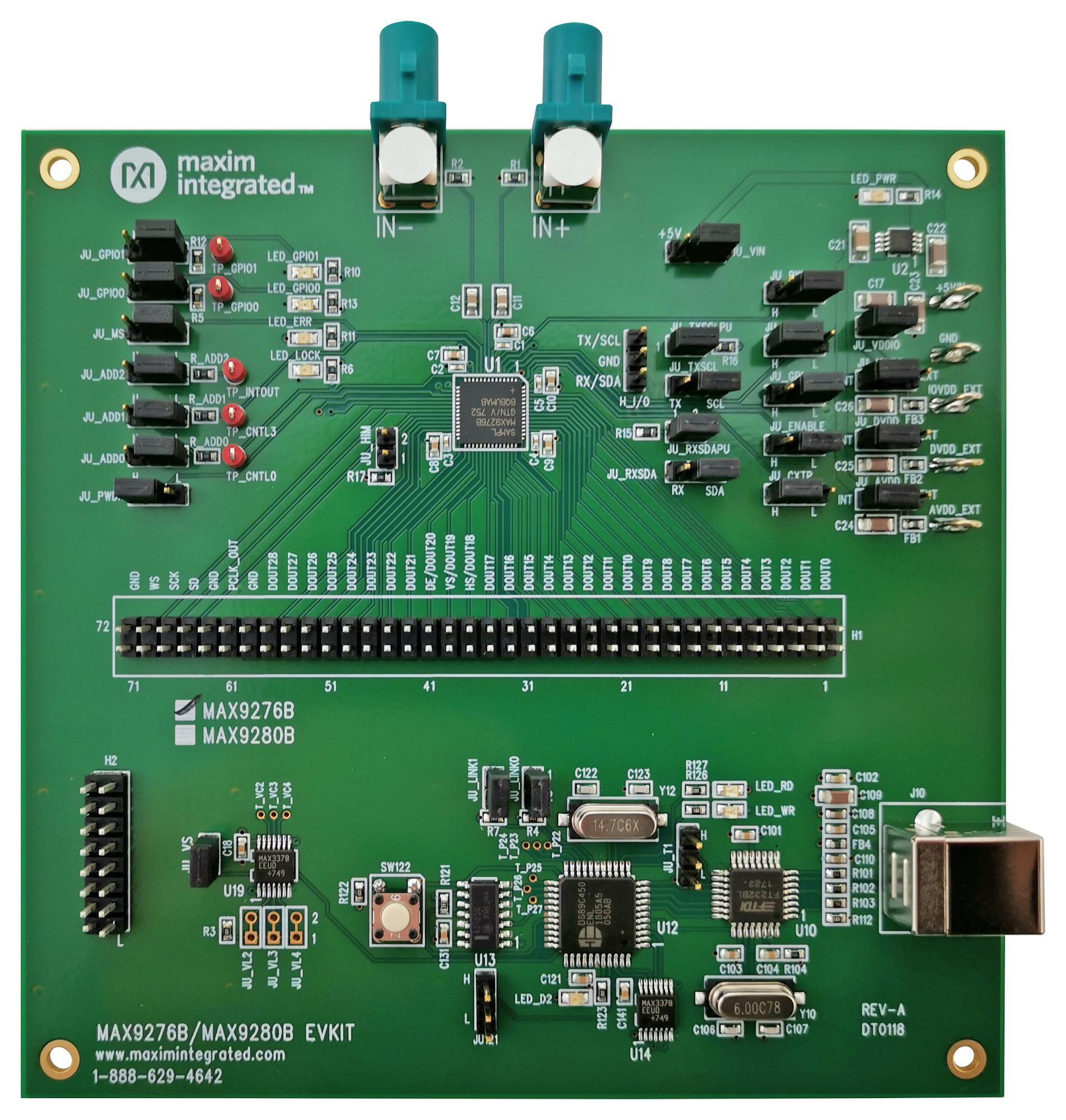 MAX9276BCOAXEVKIT# EVAL KIT, 3.12GBPS GMSL DESERIALIZER MAXIM INTEGRATED / ANALOG DEVICES