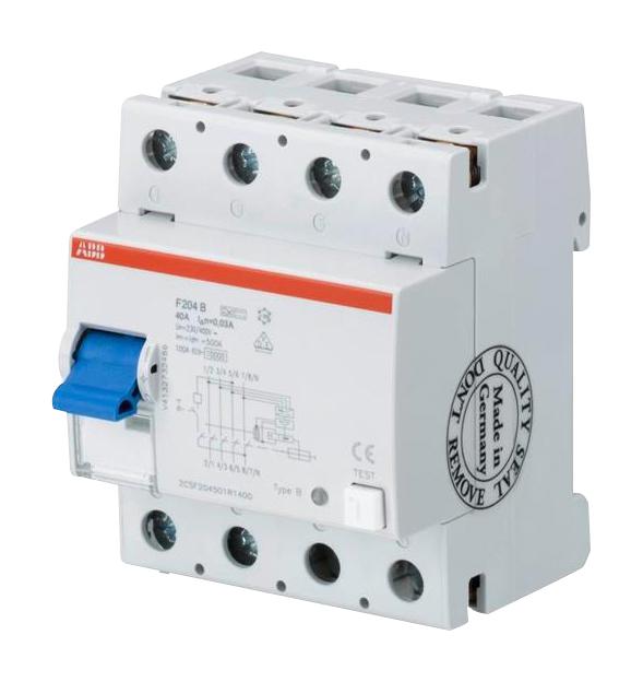 F204B-125/0.5 RCCB, 4P, 125A, 400VAC, DIN RAIL ABB