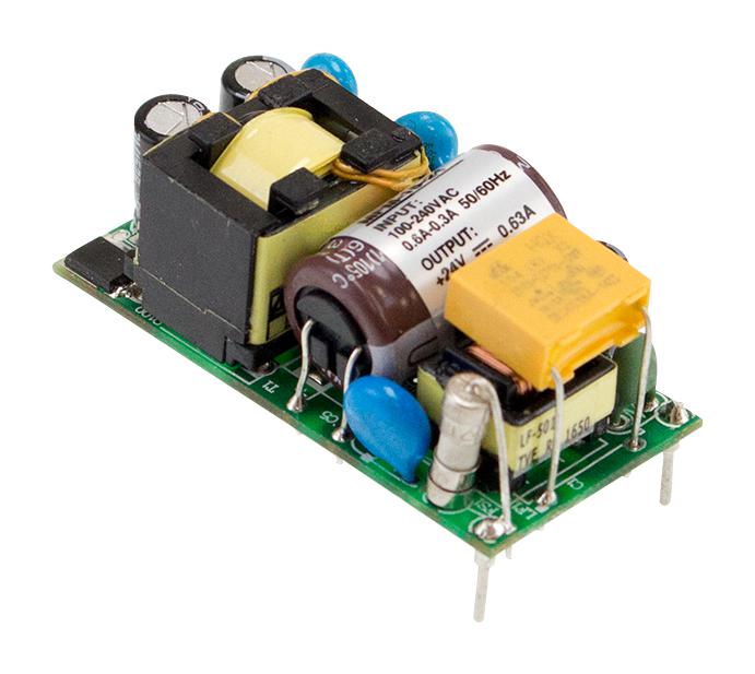 MFM-15-12 POWER SUPPLY, AC-DC, 12V, 1.25A MEAN WELL