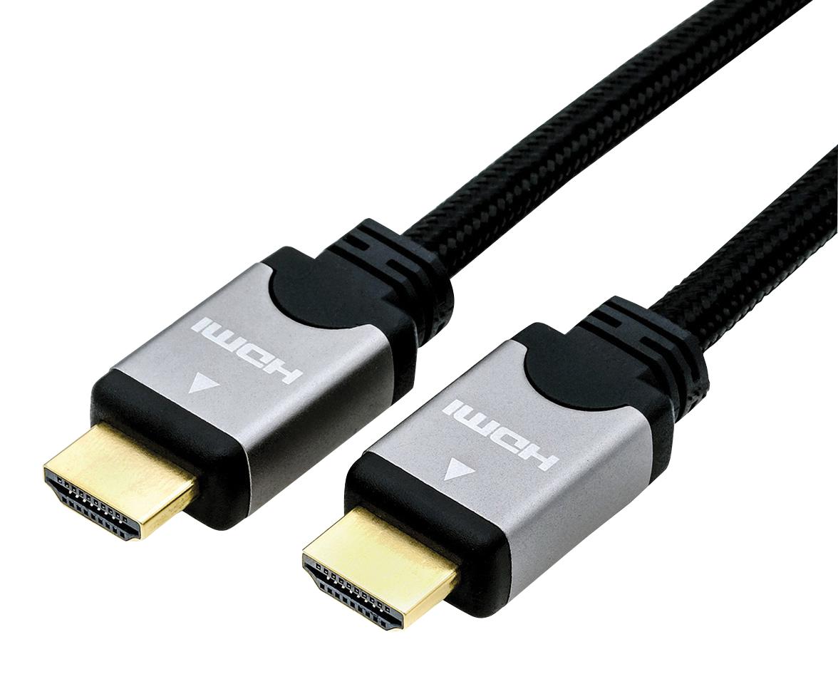 11.04.5854 CABLE, HDMI A PLUG-PLUG, 7.5M, BLACK ROLINE