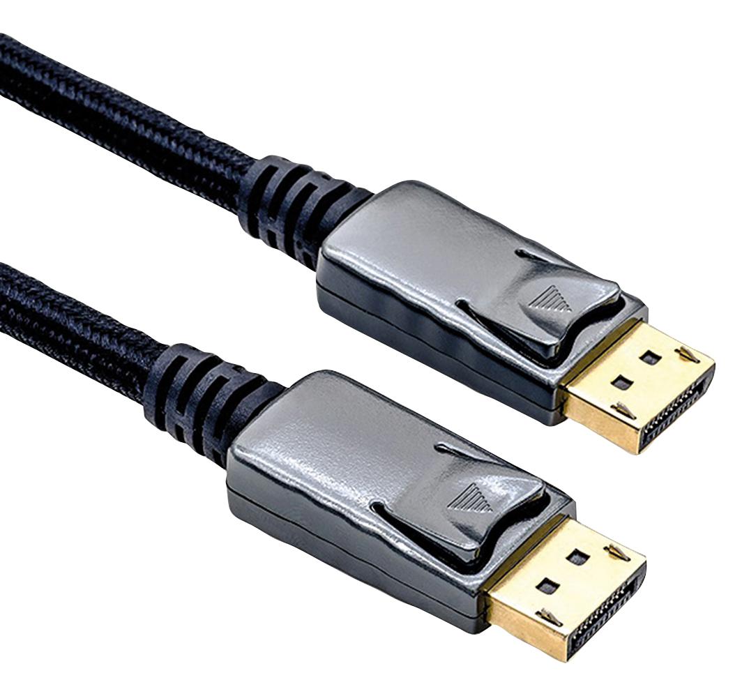 11.04.5881 CABLE, DISPLAYPORT PLUG-PLUG, 2M, BLACK ROLINE