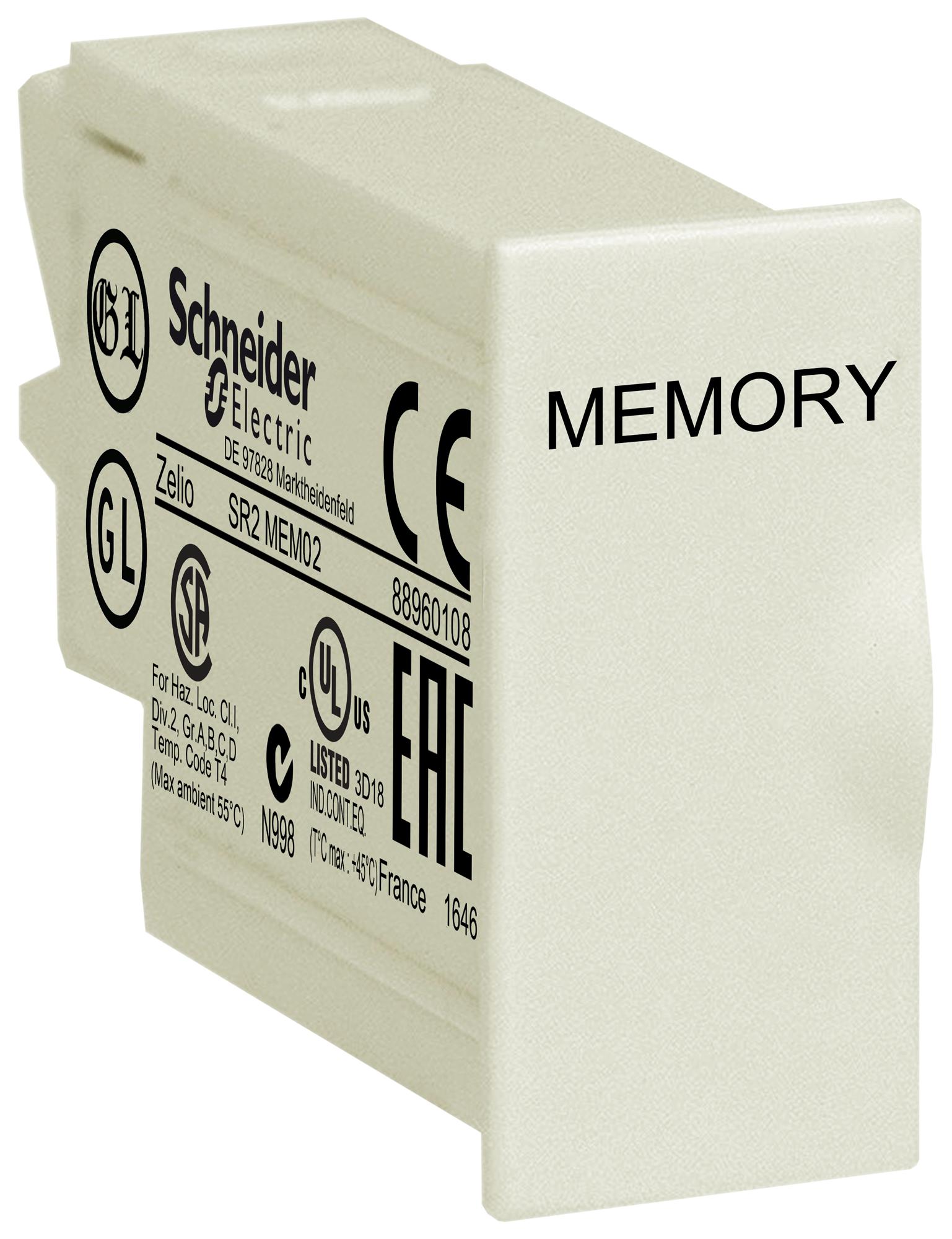 SR2MEM02 MEMORY CARTRIDGE, SMART RELAY SCHNEIDER ELECTRIC