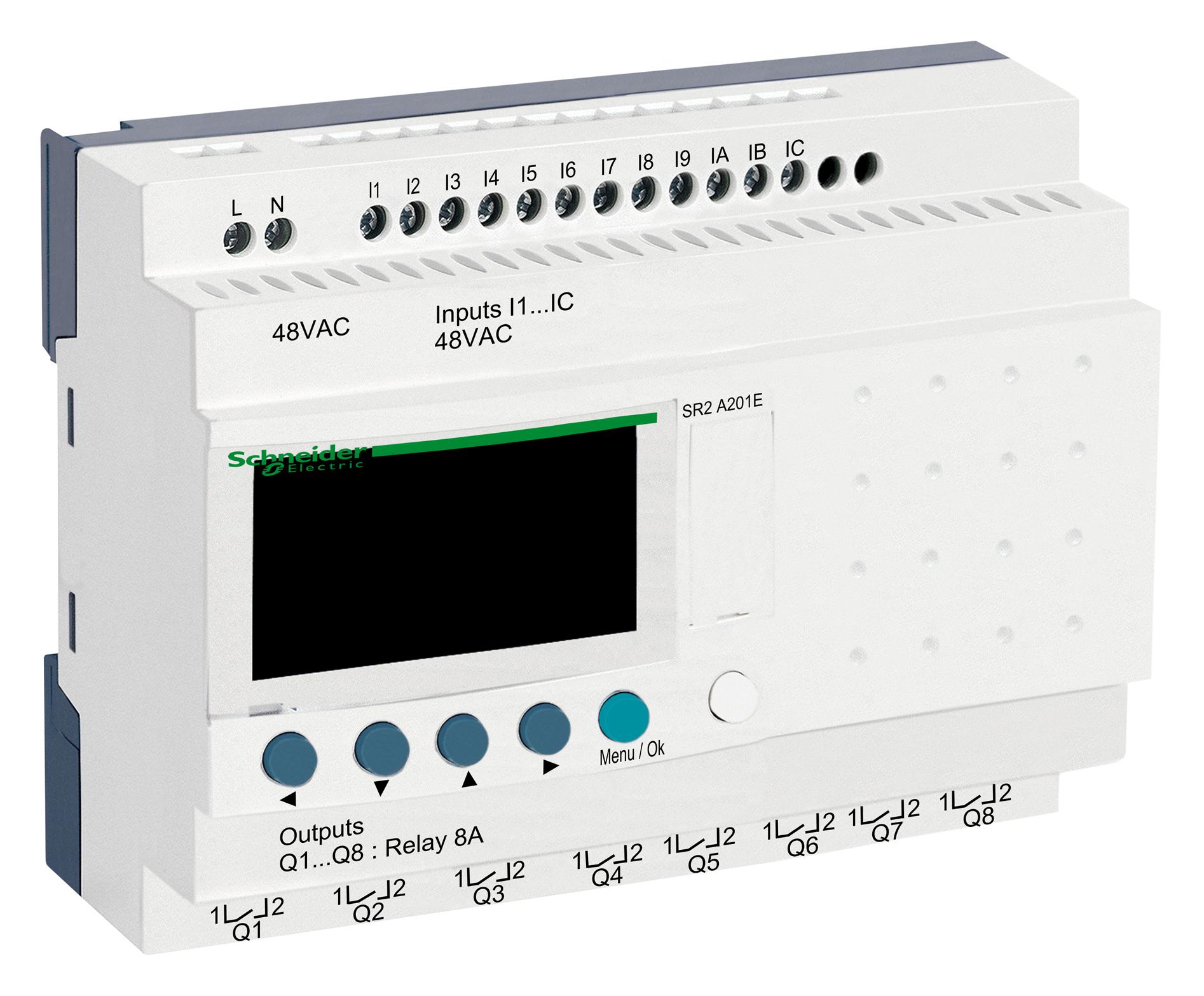 SR2A201E COMPACT SMART RELAY, 12I/P, 8O/P DIGITAL SCHNEIDER ELECTRIC