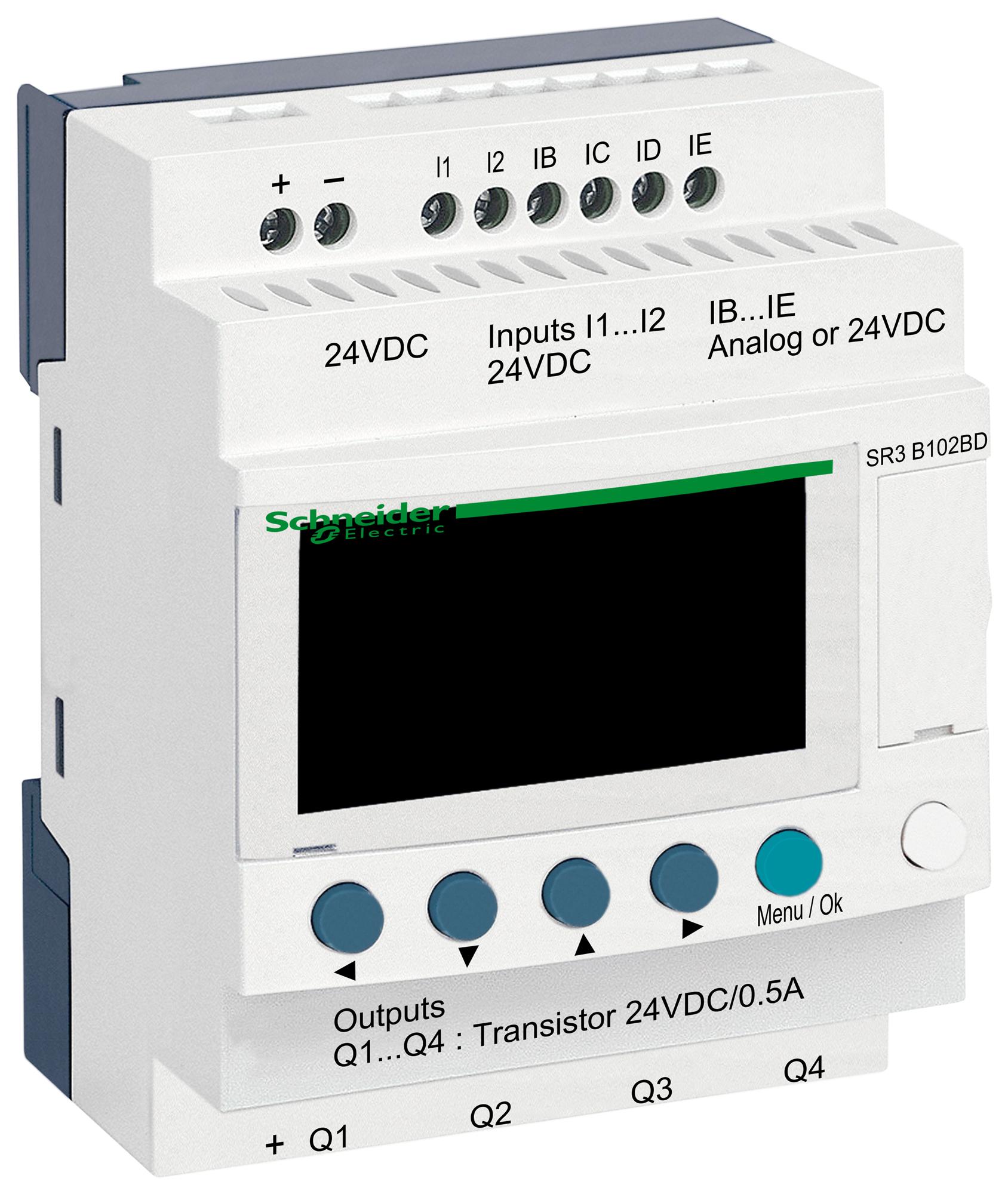 SR3B102BD COMPACT SMART RELAY, 6I/P, 4O/P DIGITAL SCHNEIDER ELECTRIC