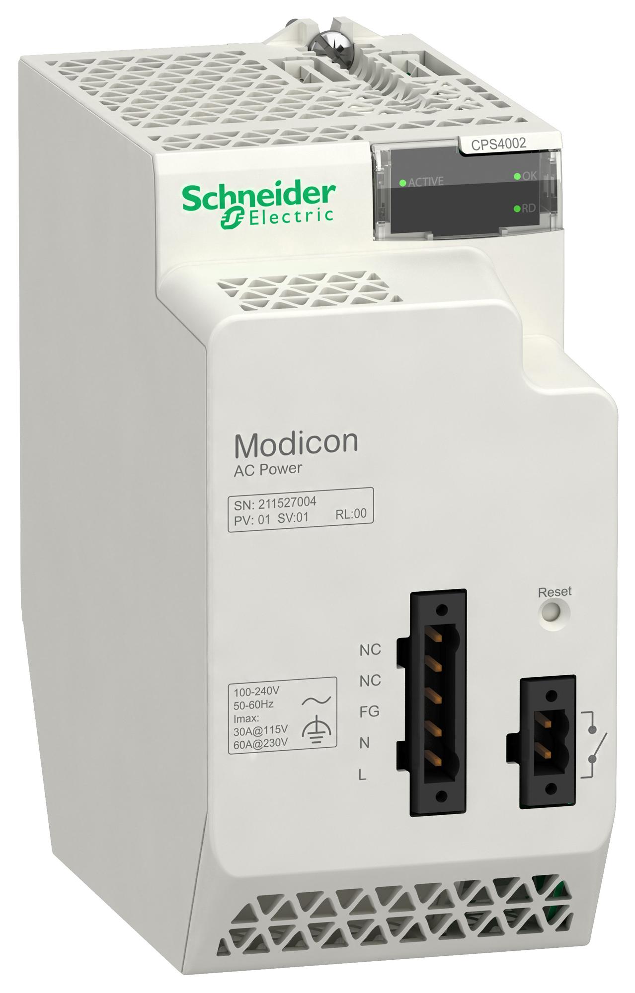 BMXCPS4002H POWER SUPPLY MODULE, 240VAC SCHNEIDER ELECTRIC