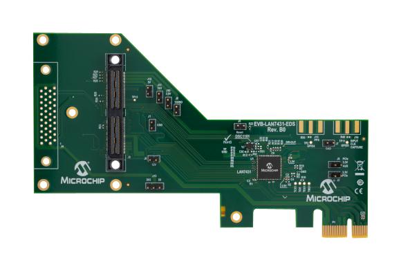 EVB-LAN7431-EDS EVAL BRD, PCIE 3.1 RGMII GIGABIT BRIDGE MICROCHIP