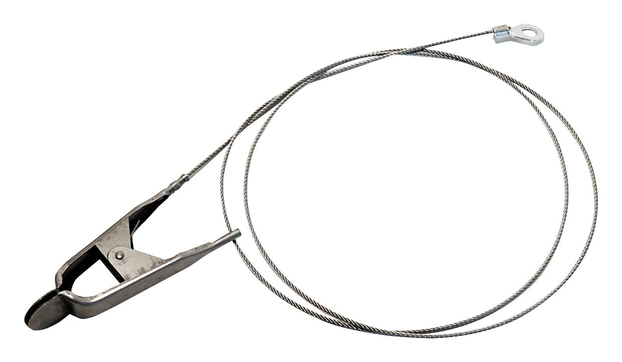 AI-000480. GROUND CORD, FLAT NOSE-RING TONGUE, 1M MUELLER ELECTRIC