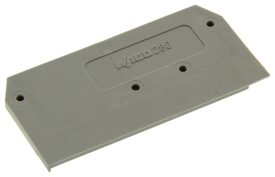 280-308 END PLATE, 2.5MM, GREY WAGO