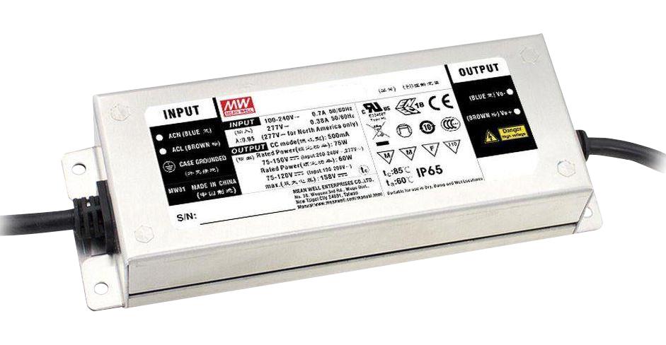 ELG-75-C1400-3Y LED DRIVER, CONSTANT CURRENT, 75.6W MEAN WELL