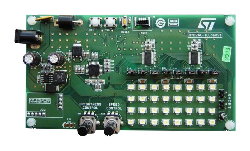 STEVAL-ILL060V1 EVAL BOARD, HB LED ARRAY DRIVER STMICROELECTRONICS