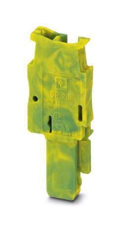 SP 2,5/ 1-L GNYE TERMINAL BLOCK, PLUGGABLE, 1WAY PHOENIX CONTACT