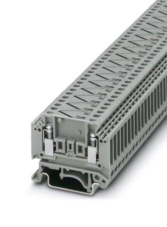 MTKD-CU/CUNI DINRAIL TERMINAL BLOCK, 4WAY, 12AWG, GRY PHOENIX CONTACT