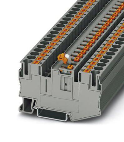 PT 6-MT DINRAIL TERMINAL BLOCK, 2WAY, 8AWG, GRY PHOENIX CONTACT