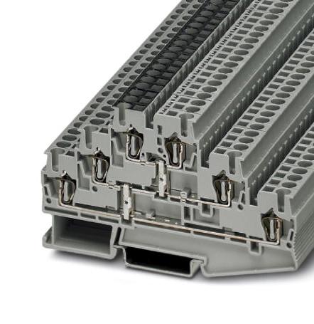 ST 2,5-3PV DINRAIL TERMINAL BLOCK, 6WAY, 12AWG, GRY PHOENIX CONTACT